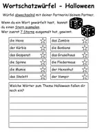 Vorschau - Arbeitsblätter - Bilderwürfel Halloween - DaZ/DaF, Deutsch (Spiel) - Seite 3
