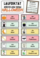 Vorschau - Unterrichtsreihen - Laufdiktat / Schleichdiktat Halloween - DaZ/DaF, Deutsch (Diktat) - Seite 1