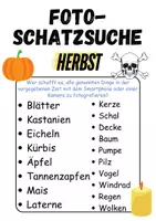 Vorschau - Unterrichtsreihen - GRATIS Foto-Schatzsuche Halloween - DaZ/DaF, Deutsch (Klassenspiel) - Seite 1