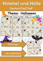 Vorschau - Arbeitsblätter - Himmel und Hölle Halloween - DaZ/DaF, Deutsch (flaten/basteln) - Deckblatt