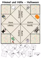 Vorschau - Arbeitsblätter - Himmel und Hölle Halloween - DaZ/DaF, Deutsch (flaten/basteln) - Seite 1