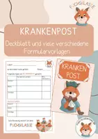 Vorschau - Arbeitsblätter - Fuchsklasse- Krankenpost - Deckblatt