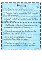 Vorschau - Arbeitsblätter - Schleichdiktat Regentag - Seite 1