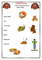 Vorschau - Arbeitsblätter - Thanksgiving wordlist - Deckblatt