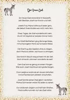 Vorschau - Text - Der treue Esel - Weihnachtsgedicht in 20 kleinen Strophen - Seite 1