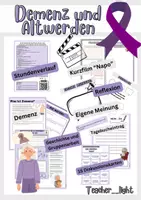 Vorschau - Stundenentwürfe - Demenz und Altwerden Unterrichtsmaterial für 3-4 Stunden - Deckblatt