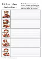 Vorschau - Arbeitsblätter - Weihnachten 2. Klasse Deutsch - Füchse beschreiben Fuchsklasse - Seite 3