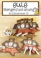 Vorschau - Anderer Materialtyp - Eule – Mengenzuordnung im Zahlenraum 10 - Deckblatt