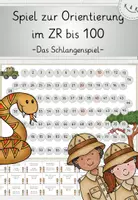 Vorschau - Stationenlernen - Spiel zur Orientierung im ZR bis 100, Schlangenspiel zur Förderung der Zahlvorstellung. Vorgänger/Nachfolger, Nachbarzehner, Zählen in Schritten - Deckblatt