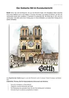 Vorschau - Arbeitsblätter - Gotische Architektur und Malerei (Arbeitsblätter+Test) - Deckblatt