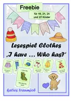 Vorschau - Spiele - Lesespiel Clothes - I have ... Who has? - Deckblatt