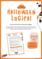 Vorschau - Arbeitsblätter - Halloween Logical 3./4. Klasse - Wer liebt welche Süßigkeit? - Deckblatt