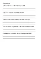Vorschau - Arbeitsblätter - Lesetext (inkl Fragen) mit Lernwörtern + Grammatikteil (Verben konjugieren, Adjektive steigern)Flex & Flora 3 - Seite 2