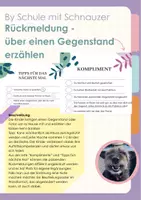 Vorschau - Anderer Materialtyp - Vor der Klasse erzählen: Liste mit Rückmeldung zum Ankreuzen und Beurteilungsraster - Deckblatt