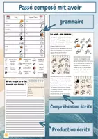Vorschau - Arbeitsblätter - passé composé mit avoir - verschiedene Übungen - Deckblatt