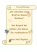 Vorschau - Arbeitsblätter - Kriminalliteratur - "Die Wanze" von Paul Shipton (Arbeitsblatt "Brief an Muldoon") - Deckblatt