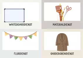 Vorschau - Poster - Klassendienste für alle Jahrgänge - minimalistisch - Boho - Pastell - Visualisierung - Polaroid - Seite 2