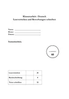 Vorschau - Klassenarbeiten - Differenzierte Klausur: Leseverstehen und Bewerbung schreiben - Seite 1