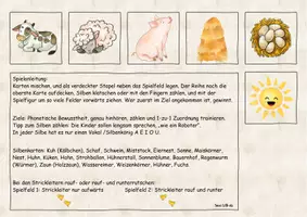 Vorschau - Stationenlernen - 🐔 Huhn Leiterspiel "Silben zählen" Bauernhof Brettspiel - Seite 3