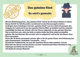 Vorschau - Präsentationen/Tafelbilder - Das geheime Kind - Belohnungssystem für die ganze Klasse - Seite 1