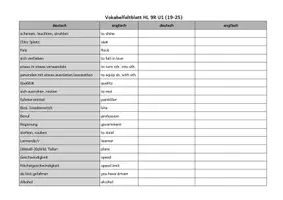 Vorschau - Arbeitsblätter - Vokabeln üben mit XWord Faltblatt u interaktiv HL 9R U1 19-25 - Seite 1