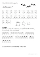 Vorschau - Arbeitsblätter - Geheimschrift Halloween (2-fach differenziert) - Deckblatt