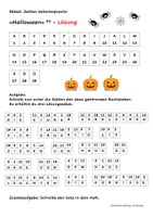 Vorschau - Arbeitsblätter - Geheimschrift Halloween (2-fach differenziert) - Seite 3