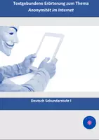 Vorschau - Klassenarbeiten - Textgebundene Erörterung zum Thema "Anonymität im Internet" - Deckblatt