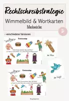 Vorschau - Arbeitsblätter - Rechtschreibstrategie: Merkwörter (Wimmelbild & Wortkarten) - Deckblatt