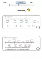 Vorschau - Arbeitsblätter - Lernkataloge Zahlenstrahl und Stellenwerttafel - Deckblatt