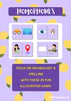 Vorschau - Spiele - Homophone Cards - ESL Vocabulary Game - Deckblatt