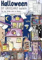Vorschau - Arbeitsblätter - Halloween Gruselhaus basteln / DIY Spukhaus / Geist / Herbst - Deckblatt