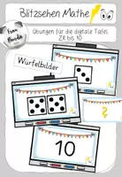Vorschau - Aufgabenkarten - Blitzblick Würfelbilder digital: Zahlenraum bis 10 - Deckblatt