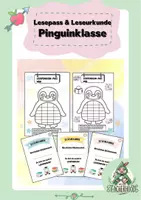 Vorschau - Bildkarten - Lesepass & Leseurkunden für die PINGUINKLASSE - Deckblatt