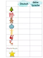 Vorschau - Arbeitsblätter - Wortliste Thema Weihnachten/Adventszeit - Seite 1
