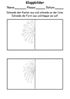 Vorschau - Arbeitsblätter - Prickel Feuerwerk Klappbilder schneiden - DaZ/DaF, Deutsch, Kunst - Seite 3