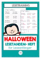 Vorschau - Arbeitsblätter - Lesetandemheft für Leseanfänger. Halloween - Deckblatt