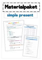 Vorschau - Arbeitsblätter - Materialpaket simple present (mit Lösungen) - Deckblatt