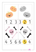 Vorschau - Spiele - Klammerkarten zur Mengenerfassung ZR 1-10 (Halloween) - Seite 3