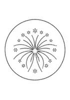 Vorschau - Arbeitsblätter - runde Prickelbilder / Fensterbilder Feuerwerk - Grundschule - Bastelvorlagen (rundes Prickelfeuerwerk) - Seite 1