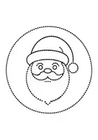 Vorschau - Arbeitsblätter - runde Prickelbilder / Fensterbilder Weihnachtsmänner - Grundschule - Bastelvorlagen - Seite 1