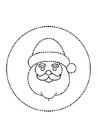 Vorschau - Arbeitsblätter - runde Prickelbilder / Fensterbilder Weihnachtsmänner - Grundschule - Bastelvorlagen - Seite 2