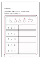 Vorschau - Arbeitsblätter - geometrische Formen übersetzen in Buchstaben für Experten - Seite 2