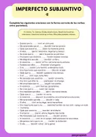 Vista previa - Hojas de trabajo - IMPERFECTO DE SUBJUNTIVO VERBOS EN -IR HOJAS DE TRABAJOS - página 2