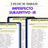 Vista previa - Hojas de trabajo - IMPERFECTO DE SUBJUNTIVO VERBOS EN -IR HOJAS DE TRABAJOS - Portada