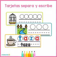 Vista previa - Tarjetas / Manipulativos - Tarjetas separa y escribe - Portada