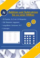 Vorschau - Arbeitsblätter - Addition und Subtraktion bis zu einer Million | Mathematik | 26 Spalten - Deckblatt