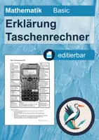 Vorschau - Merkblätter - Erklärung / Funktionen Taschenrechner - Übersicht, Einführung - editierbar - Deckblatt