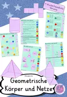 Vorschau - Fördermaterial/Inklusion - Übungskarten geometrische Körper und Netze (doppelseitig) + druckerfreundliche Variante - Deckblatt