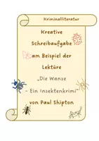 Vorschau - Arbeitsblätter - Kriminalliteratur - "Die Wanze" von Paul Shipton (Arbeitsblatt "Insektensterben") - Deckblatt